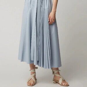 Tibi Miles Ivory Leather Ankle Wrap Sandals 37.5 7.5